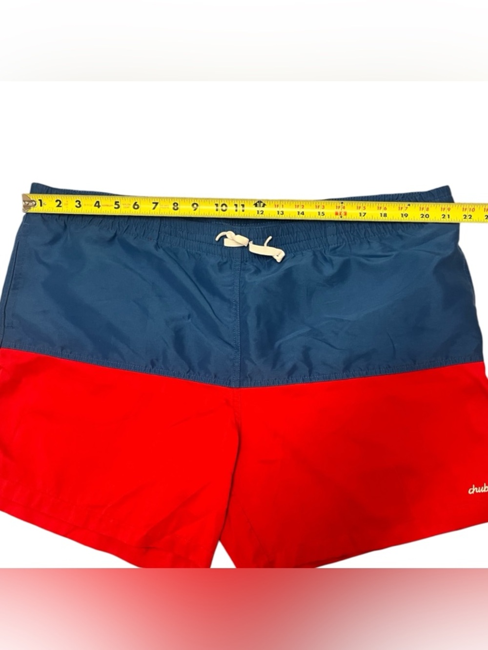 Chubbies Swim Trunks Men’s 2XL Mesh Liner 6.5” Summer Blue Red Colorblock - Picture 10 of 10